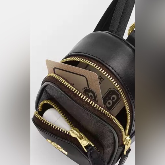 Coach Mini Court Backpack Bag Charm In Signature Canvas With Floral Print - Picture 3 of 6